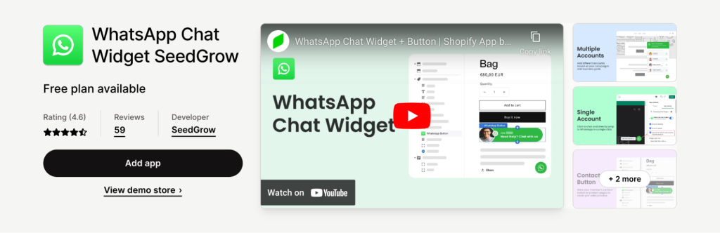 whatsapp chat widget seedgrow banner