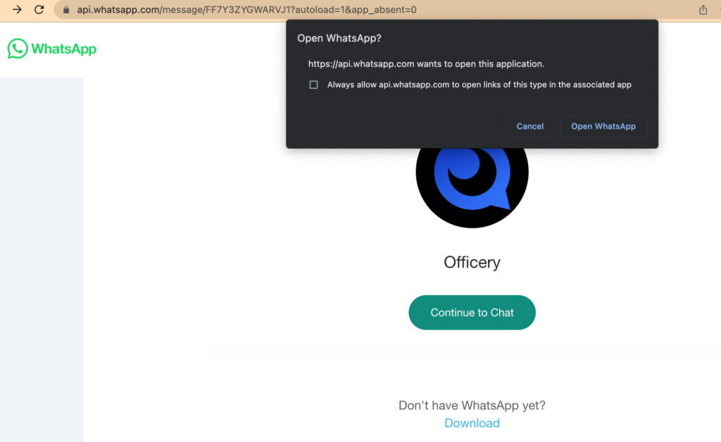 whatsapp chat widget shopify store