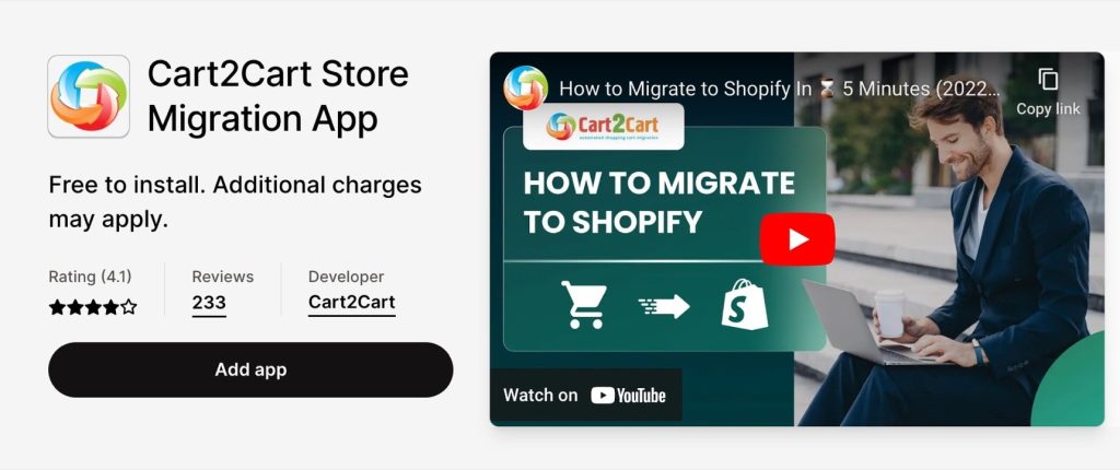 Cart2Cart Store Migration WooCommerce to Shopify