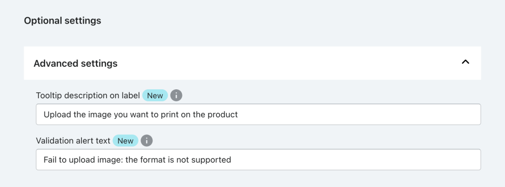 tooltip description for shopify file upload field