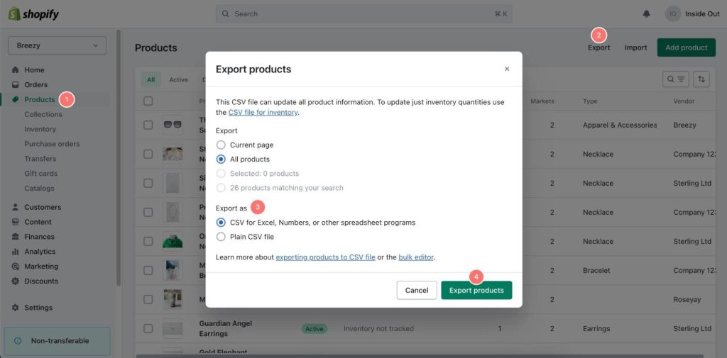 export shopify product data-min