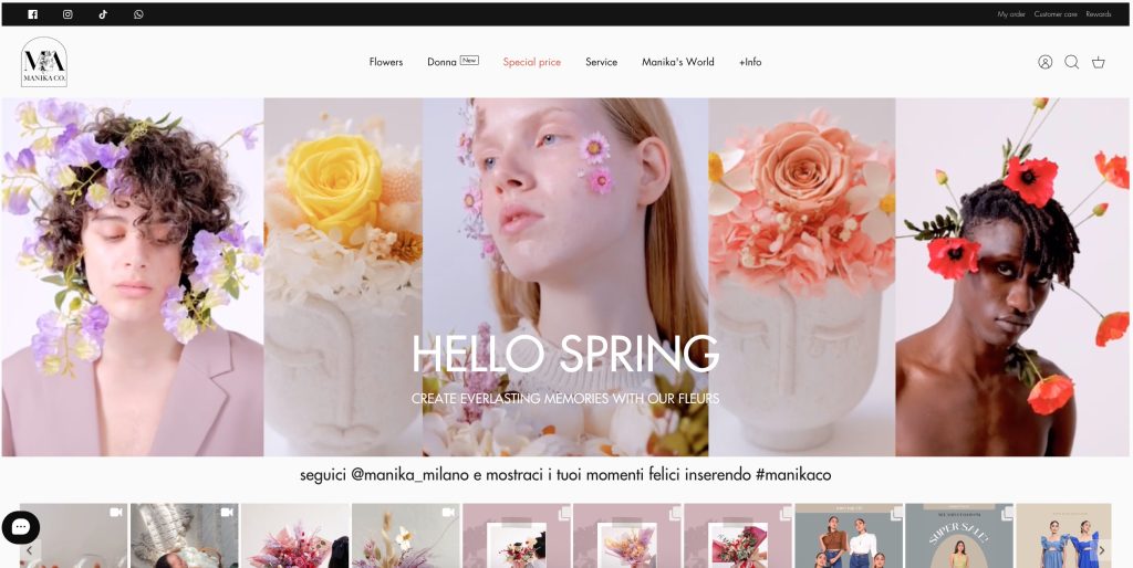 Manika Co shopify website examples

