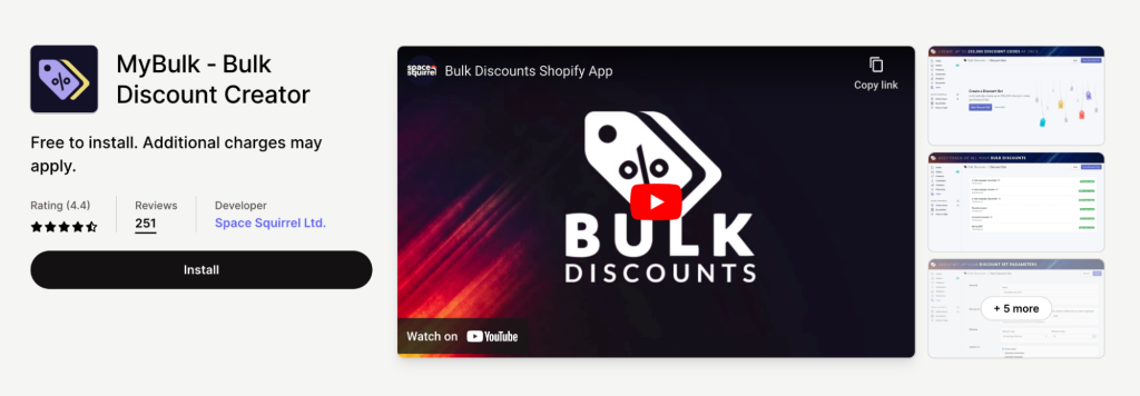 My bulk discount code generator app