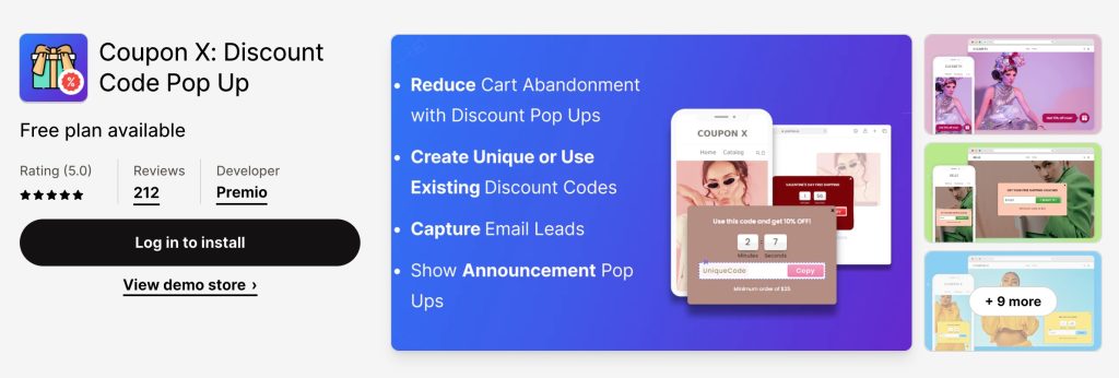 Coupon X - Shopify coupon apps
