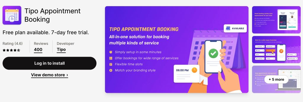 Tipo Appointment Booking