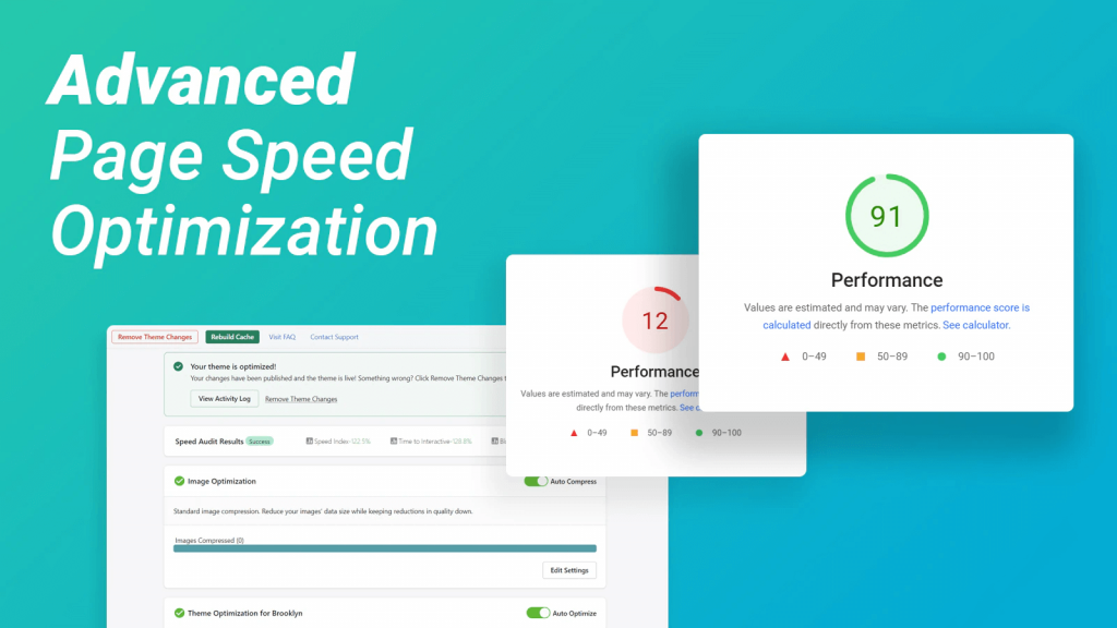 Hyperspeed’s advanced PageSpeed optimizer makes your store lightning-fast, preventing customer loss due to slow load times