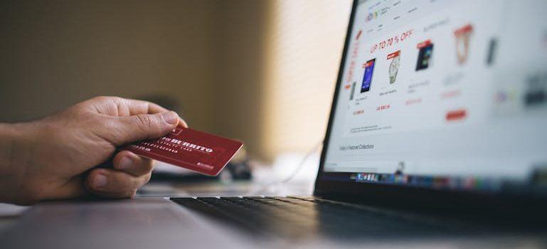 a close-up of a hand shopping online