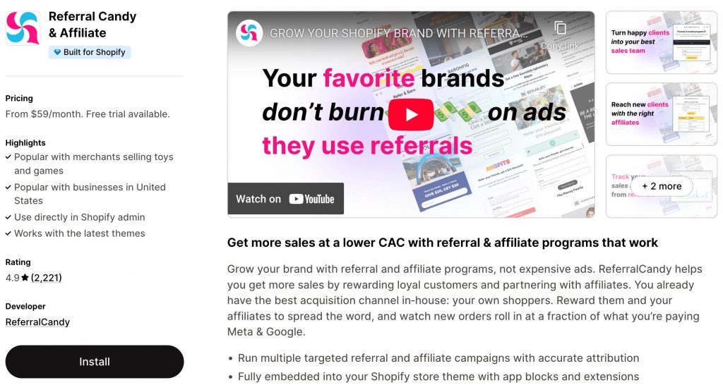 Referral Candy & Affiliate App