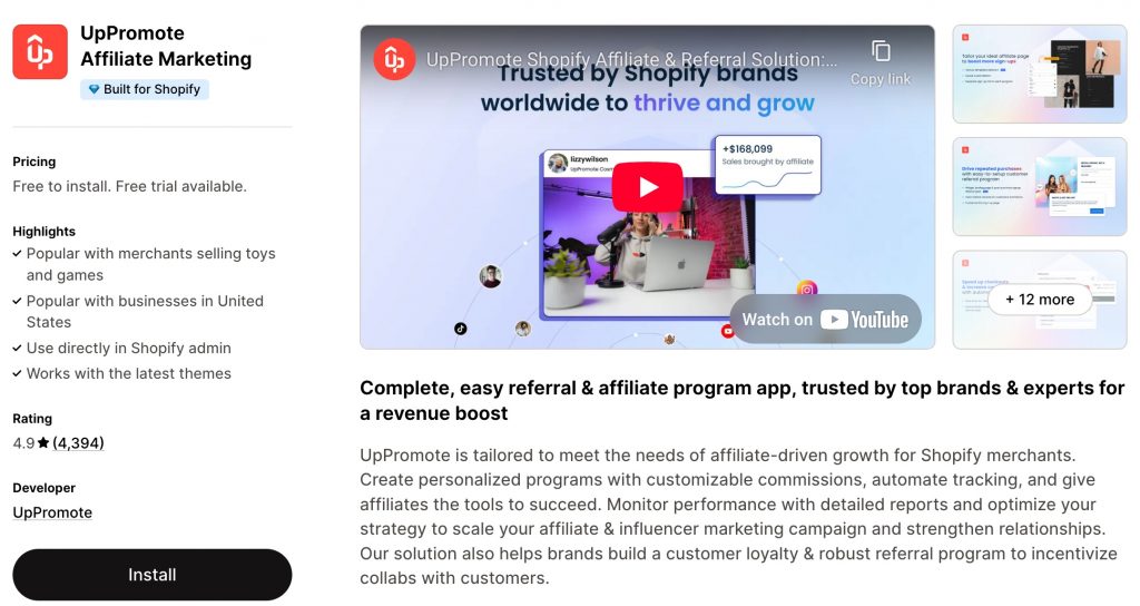 UpPromote - Shopify Affiliate and Referral Marketing Apps