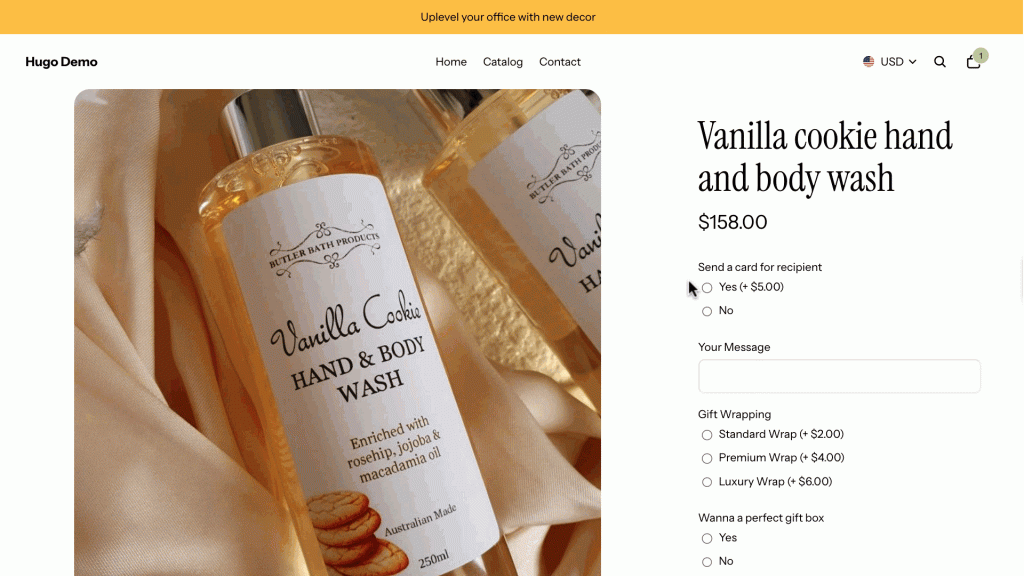 show link product on the storefront