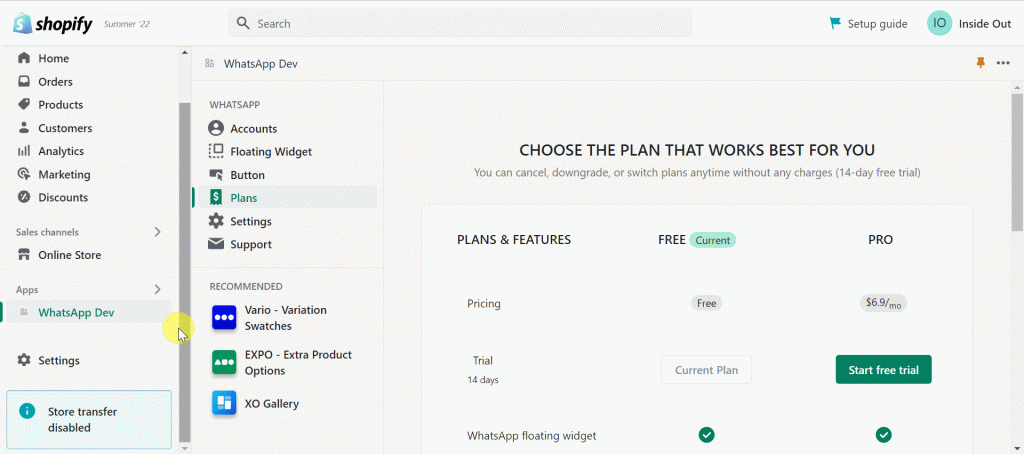 How to update the WhatsApp Click to Chat Shopify App