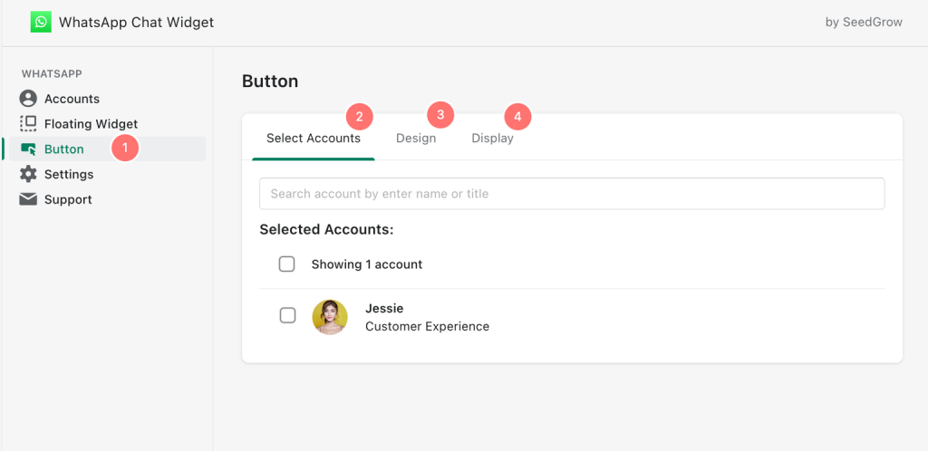 activate the WhatsApp button