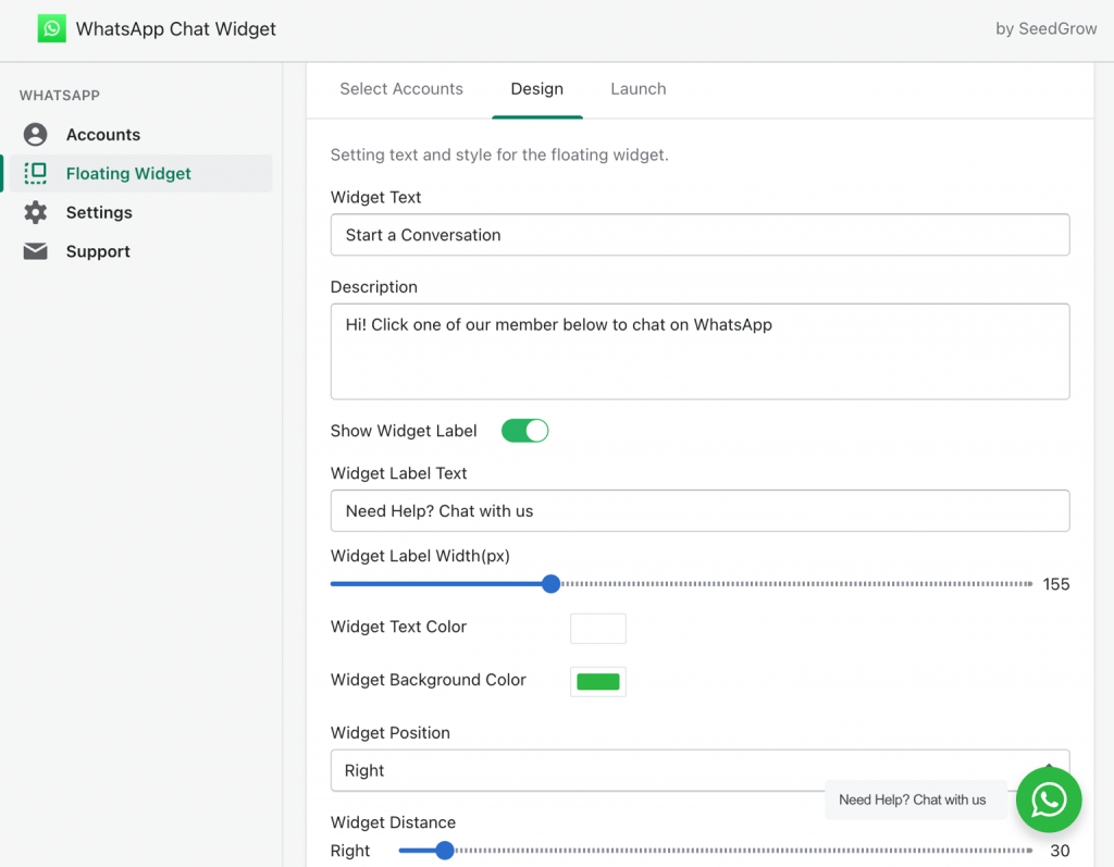 Edit content and customize design