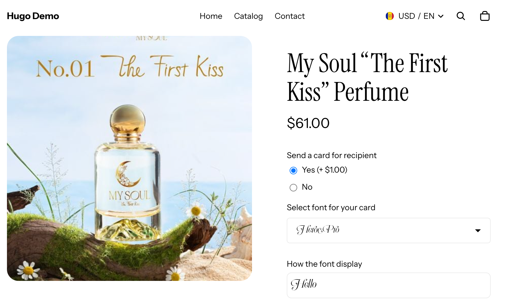 How the font display on the frontend