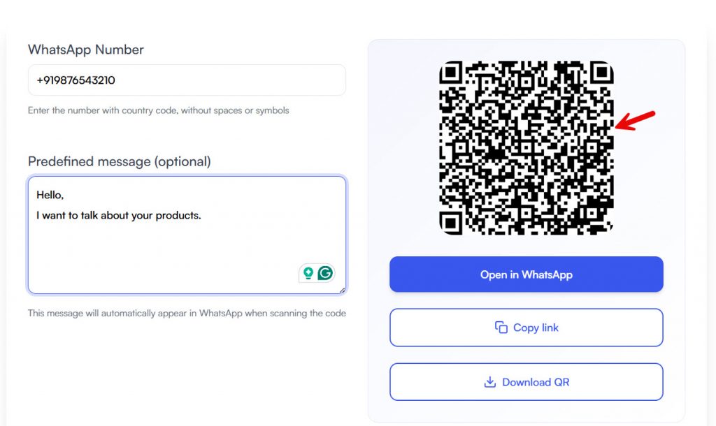 qr code generated