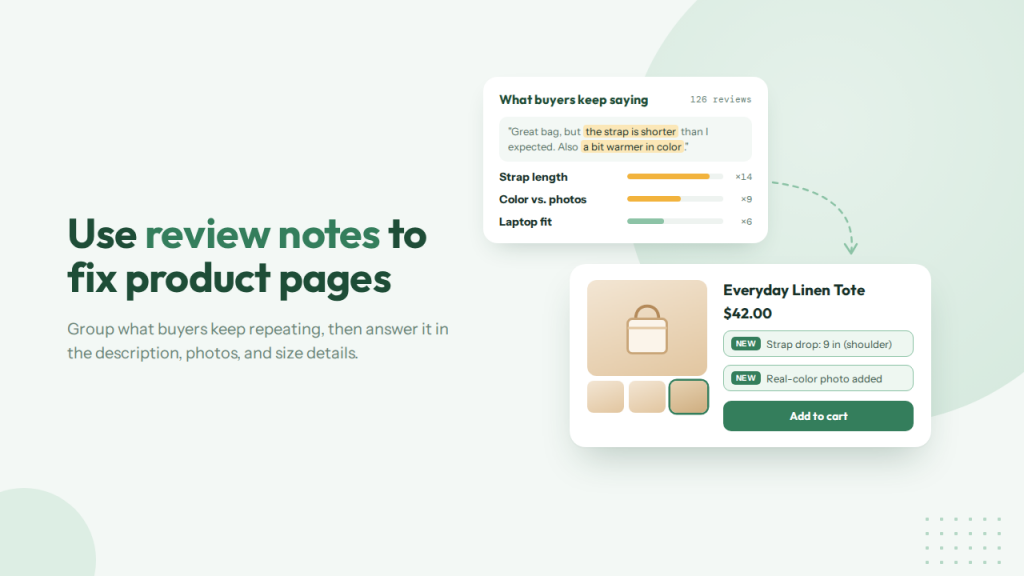 Use Review Notes to Fix Product Pages