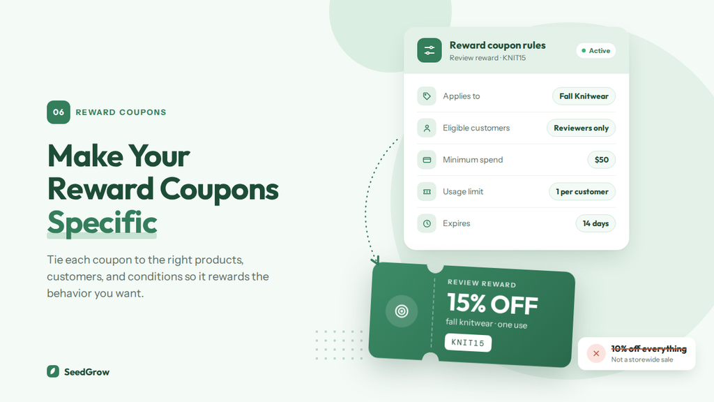 Reward Coupons Specific