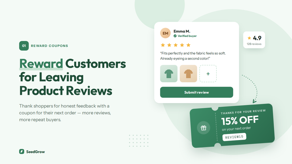 Use Reward Coupons for Leaving Product Reviews